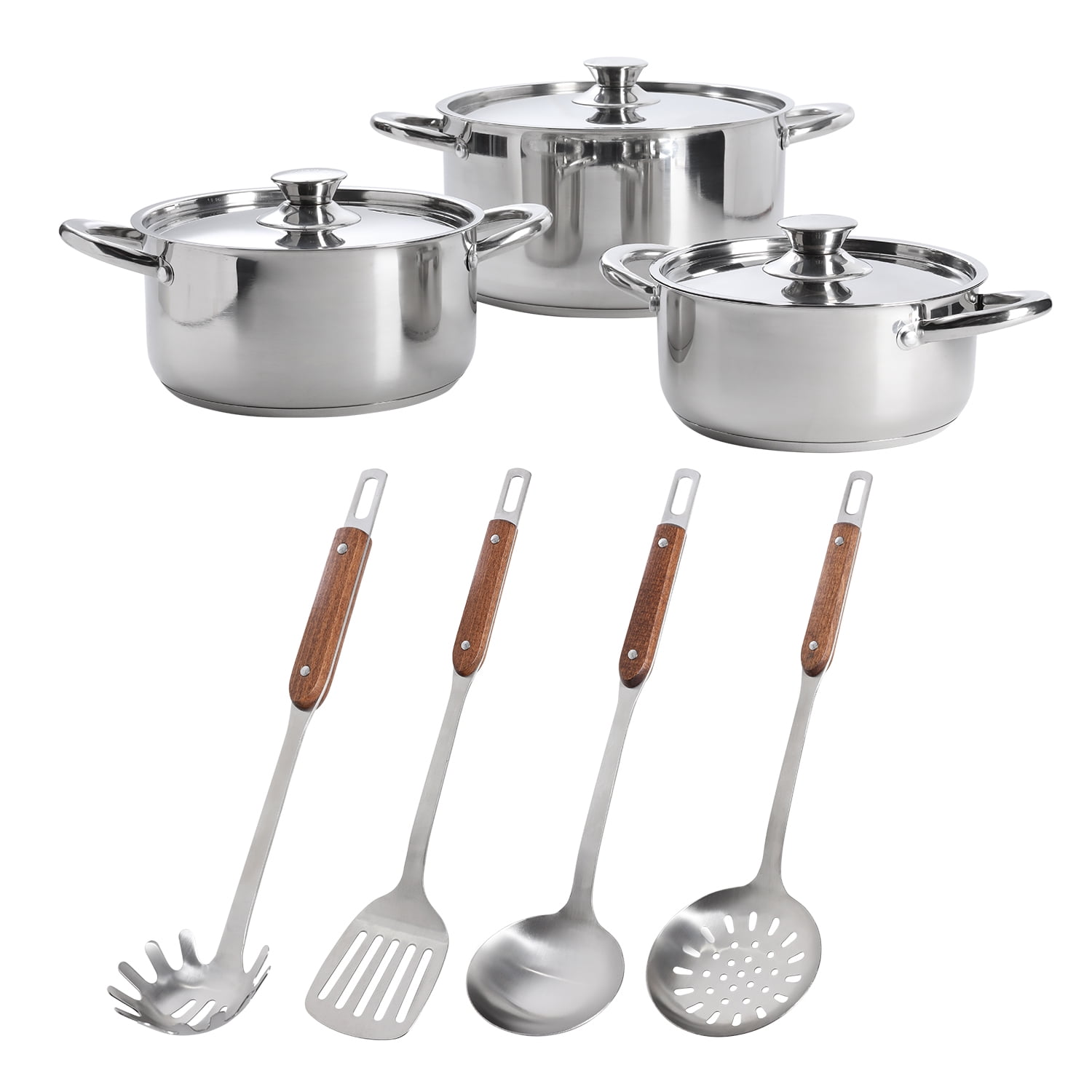 Arthome - Set Bateria De Cocina 10 Piezas Acero Inoxidable Coc11
