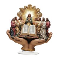 Bothyi - Letrero De Mesa Acrílico Con Escena De Jesús Y La Biblia Con Colección De Soporte, 7,8X8,2 Pulgadas