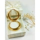 thumbnail image 3 of Argolla Aros Bote Minimalista Chunky Redondo Chapado En Oro 18kl, 3 of 3