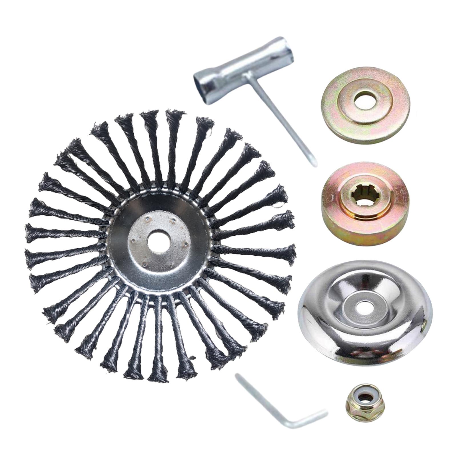 Ioensy - Cabezal De Corte De Cepillo Giratorio De Alambre Cabezal De Corte De Disco De Cepillo De Rueda De Alambre Para Pavimentación