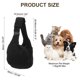 thumbnail image 2 of Uxcell Transportador de Perro en Bandolera para Perros y Gatos Pequeños de Hasta 16.5 Libras, Ajustable con Bolsillo de Cartera, Arnés de Seguridad, (Negro, 1 Unidad), 2 of 6
