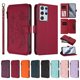 thumbnail image 3 of Funda Cartera Mariposa para [Samsung Galaxy S21 Ultra] con Soporte y Cremallera Rojo, 3 of 6