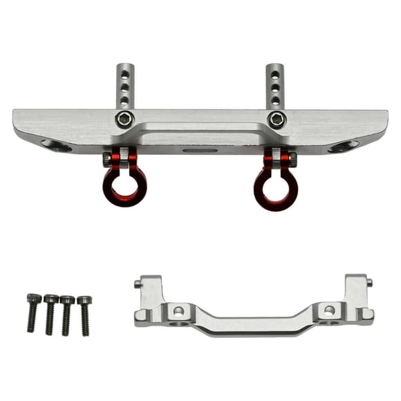 Mejora El Parachoques Delantero Y El Marco Fijo Para SCX24 C10 RC Model Car Assembly Plateado