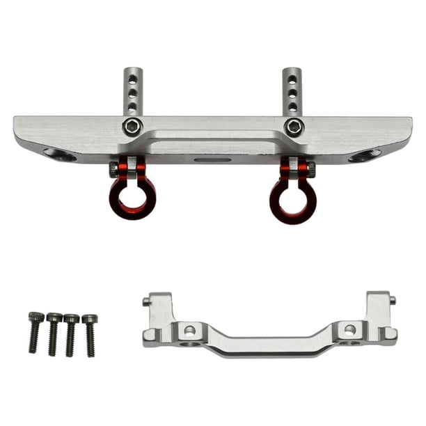 Mejora El Parachoques Delantero Y El Marco Fijo Para SCX24 C10 RC Model Car Assembly Plateado