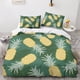 thumbnail image 2 of Juego de funda nórdica con estampado 3D de piña, microfibra cepillada, fundas nórdicas minimalistas de frutas, fácil cuidado, juegos de ropa de cama de calidad hotelera con funda de almohada, 2 of 3