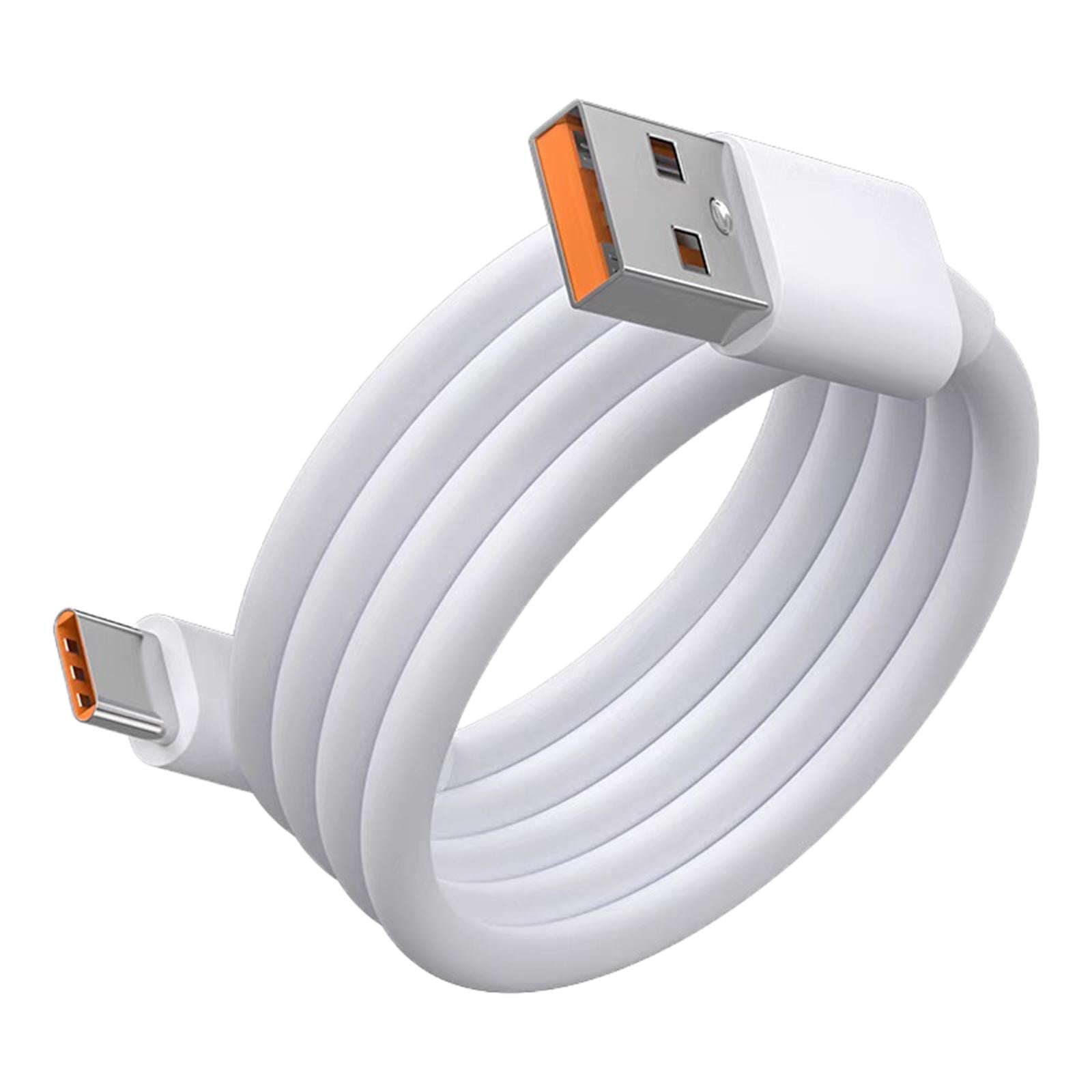 Magideal - Cable De Carga Rápida Tipo C De 66 W, Cable De Carga Rápida, Chip Ic Inteligente Blanco, Línea De Datos De Carga Rápida 6a Para Teléfonos Celulares, , Longitud 1m