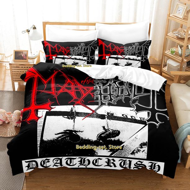 x1827 Bed SheetsMayhem Bedding Set Twin Full Size Bed Set Adult Kid Bedroom Duvetcover Sets Anime Bed Sheet Set 3-Piece Bedding Set (1 Duvet Cover + 2 Pillow Shams) nj1827