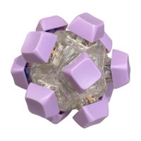 Magideal - Juguete Bola Teclado Portátil Para Aliviar Estrés Con Teclas Táctiles Y Diseño Diy Decorativo Material Resistente Pp Adecuado Para Oficina Estudiantes Púrpura
