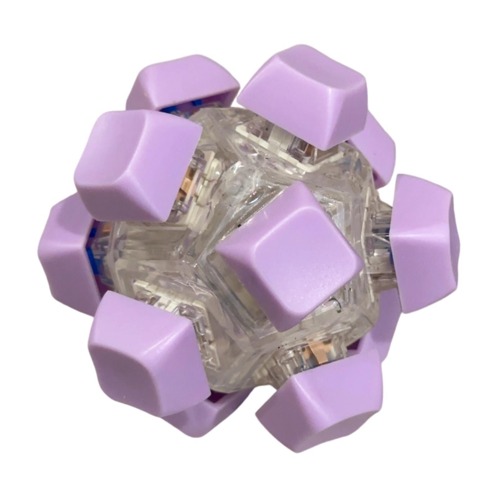 Magideal - Juguete Bola Teclado Portátil Para Aliviar Estrés Con Teclas Táctiles Y Diseño Diy Decorativo Material Resistente Pp Adecuado Para Oficina Estudiantes Púrpura