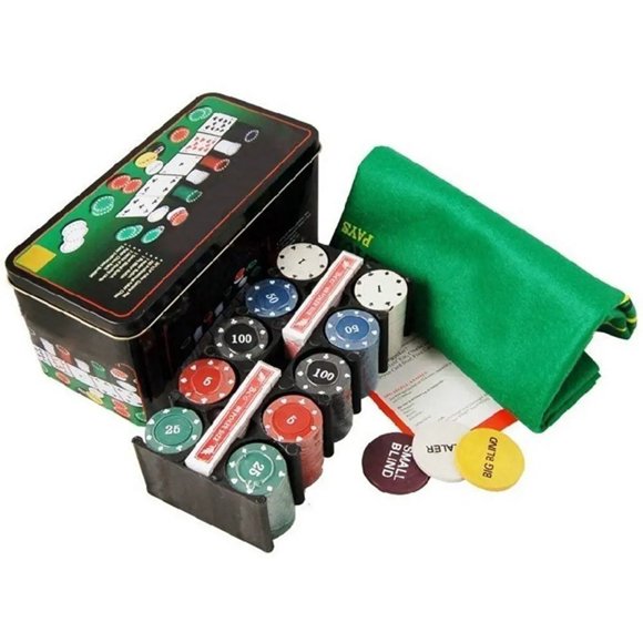 Set Poker Profesional Juego De Mesa Poker 200 Fichas
