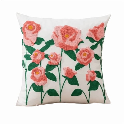 Genérico - Fundas De Cojines Bordadas A Elección 45X45 Diseño 38 Color Blanco