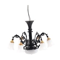 Bothyi - Lámpara De Araña A Escala 1/87, Jardines De Hadas, Modelo De Mesa De Arena, Lámpara De Techo, Decoración Negra