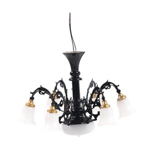 Bothyi - Lámpara De Araña A Escala 1/87, Jardines De Hadas, Modelo De Mesa De Arena, Lámpara De Techo, Decoración Negra