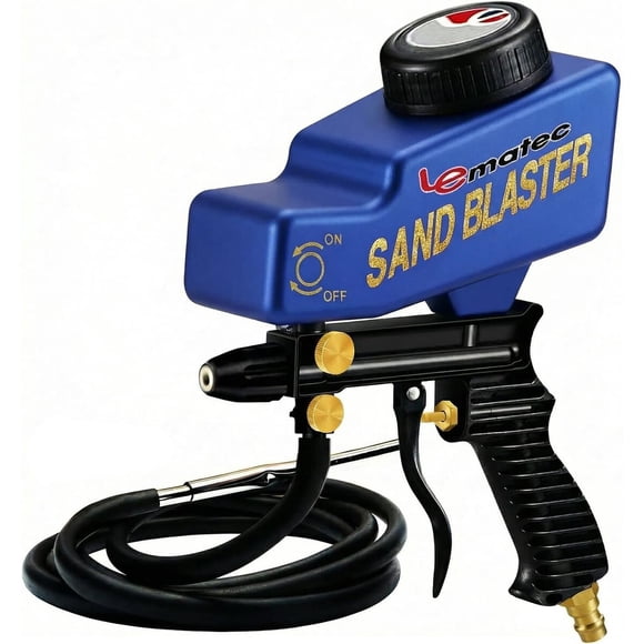 LE LEMATEC Sand Blaster Gun Kit for Air Compressor, Rust Removal