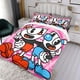 thumbnail image 3 of Cuphead Conjunto de sábanas temático, trío de piezas, cómodo y amigable con la piel, diseño único, regalo de decoración para el hogar para familiares, amigos y fans,173cm *218cm, 3 of 6