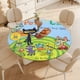 thumbnail image 4 of Pete el gato-theme Fitted Round Tablecloths Elastic Edged Table Covers Waterproof Table Cloth for Kitchen Holiday Party Tables Decor 120cm, 4 of 6