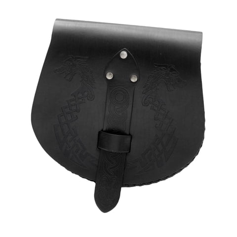 Bothyi - Cartera Con Cinturón De Cuero De Pu, Accesorio De Cosplay De Caballero Para Mujeres Adultas, Escenario, Color Negro