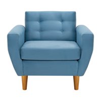 Bodevir - Sofa Bote 1C Felpa 04 Azul Petroleo