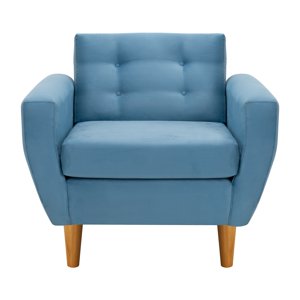 Bodevir - Sofa Bote 1C Felpa 04 Azul Petroleo