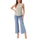 thumbnail image 2 of INSPIRE CHIC Blusa sin mangas para mujer con volantes de oficina de negocios de los años 50 vintage floral XS Beige Púrpura-Floral, 2 of 5