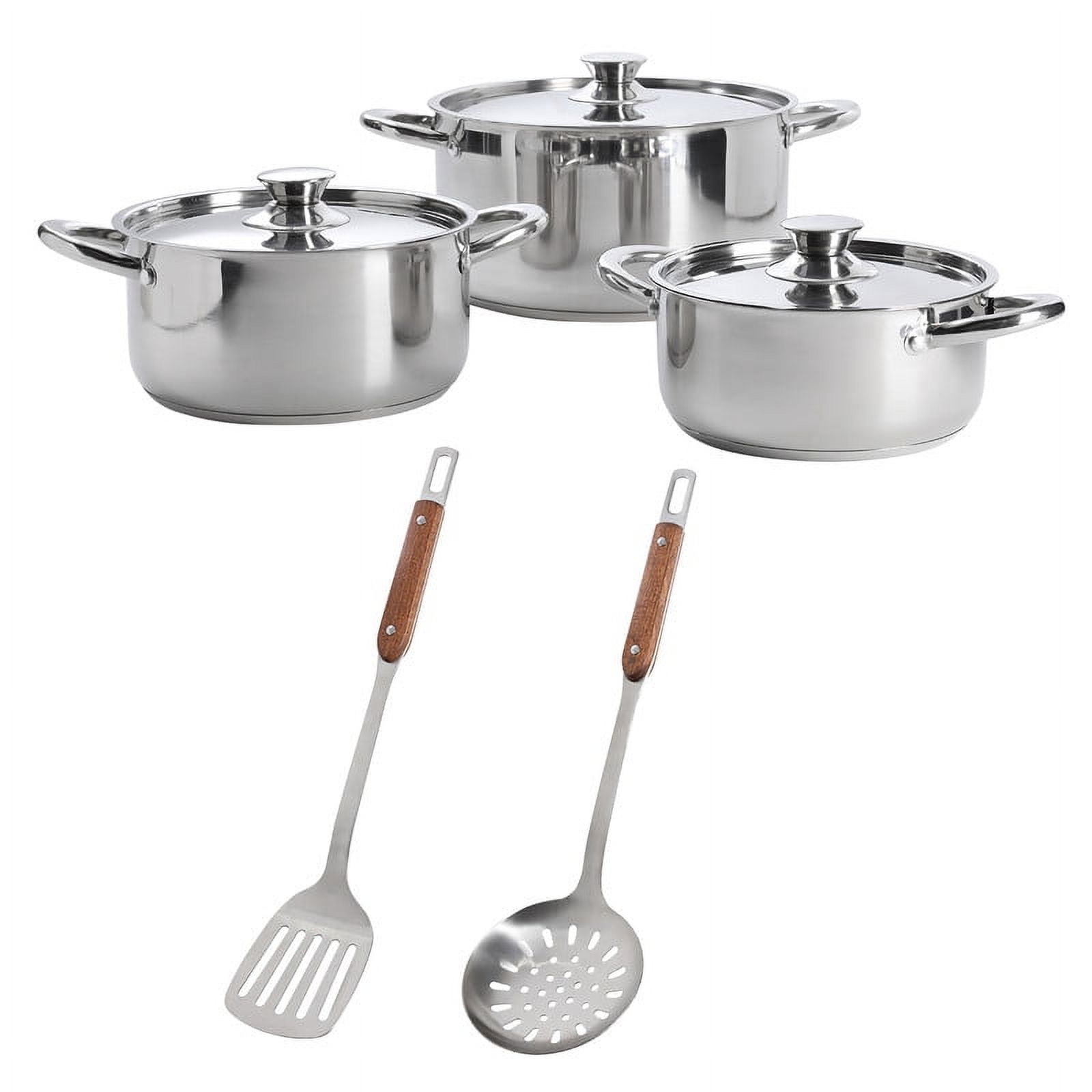 Arthome - Set Bateria De Cocina 8 Piezas Acero Inoxidable Coc15