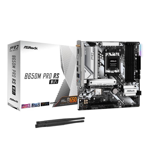 Placa Madre ASRock B650M Pro RS WiFi, mATX, AM5