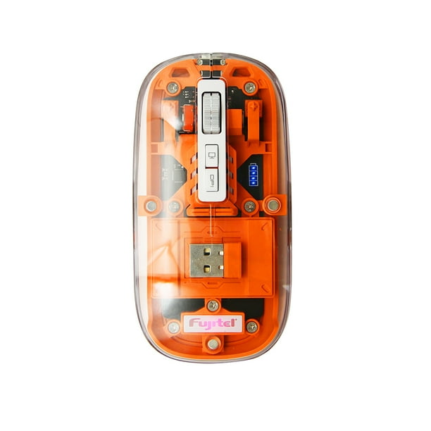 Mouse Fujitel Mouse Inalambrico Crystal BT Naranjo I160CRYWM74ORG