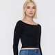thumbnail image 3 of Polera Mujer Sin Hombros Manga Larga Negro Corona, 3 of 5