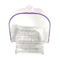 Ioensy - Comedero Para Pájaros Sin Desorden Para Jaula, Plato De Comida Limpia Para Periquito, Cacatúa, Pinzón