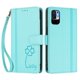 thumbnail image 3 of Funda Cartera Trébol para Xiaomi Redmi Note 10 5G con Ranuras Tarjetas y Carga Inalámbrica Verde menta, 3 of 6