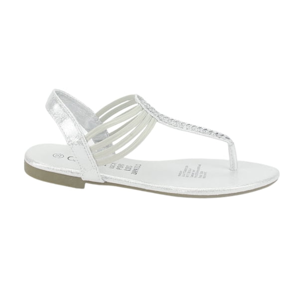 Sandalia Chalada Mujer Alki-5 Plateado Plana