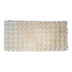 Fliperex - Alfombra Bajada De Cama Dormitorio Sala Estar Peluda Suave Beige