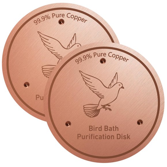 CDHSBJH Discos de Cobre 0,6 mm para Bebedero de Pájaros – Pack de 2