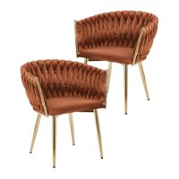 Habita2 Chile - Pack 2 Sitiales Queen Terciopelo - Marron