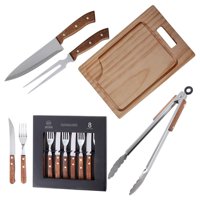 Set Parrilla 12 Piezas Acero Inoxidable Arthome Par40