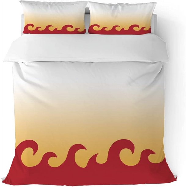 Anime- D-uvet- Cover Tw-in Size- Set De-mon T-omioka -Giyuu Bed-ding Comf-orter C-ore-r for Tee-n Boys Girls Bedroom