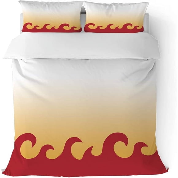 Anime- D-uvet- Cover Tw-in Size- Set De-mon T-omioka -Giyuu Bed-ding Comf-orter C-ore-r for Tee-n Boys Girls Bedroom