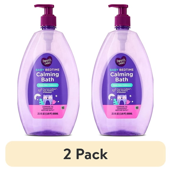 Baño Parents Choice Bedtime 800 ml Sin Parabenos, Pack de 2