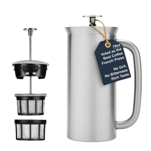 Cafetera de prensa francesa ESPRO P7, 500 ml, acero inoxidable