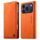 thumbnail image 1 of Funda Billetera de Cuero para [iPhone 17 Pro], Bloqueo RFID, Tarjetas y Soporte Naranja, 1 of 5