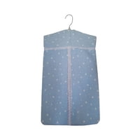 Garey - Guarda Pañales Tela Loneta Con Colgador 100 % Algodón, Celeste