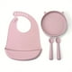 thumbnail image 1 of Baby Feeding Set Silicone Feeding Set Shallow Tray Kitten Design Baby Silicone Tableware, Toddler Eating Utensils, With Suction Cup, Shallow Tray Bib Soft Spoon Fork Cup, Tough Tableware Set, Edible G, 1 of 5