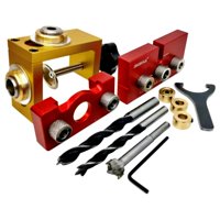 Ioensy - 3 En 1 Pocket Hole Jig Kit Punch Locator Ajustable Para Empalme De Placa Con Placa De Localización