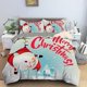 thumbnail image 4 of Christmas bedding set3D printed Santa Claus duvet cover set King Queen single double size kids bedding set no bed eet-, 4 of 5