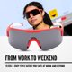 thumbnail image 3 of Gafas de seguridad Jackson Safety Maxview+ con marco rojo y lentes ahumadas, 3 of 6