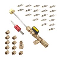 Magideal - Kit De Herramientas De Instalación De Removedor De Núcleo De Válvula, Herramienta De Reparación De Núcleos De Válvula De 20 Piezas, Tuercas De Latón