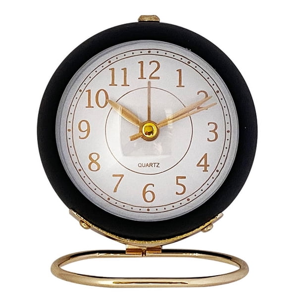 Relojes de mesa pequeños, reloj despertador analógico clásico para habitación infantil, funciona con pilas, para dormitorio, sala de estar, cocina, decoración de interiores.