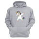 thumbnail image 1 of Polerón Canguro Unicornio Gris Claro Talla S Unisex, 1 of 2