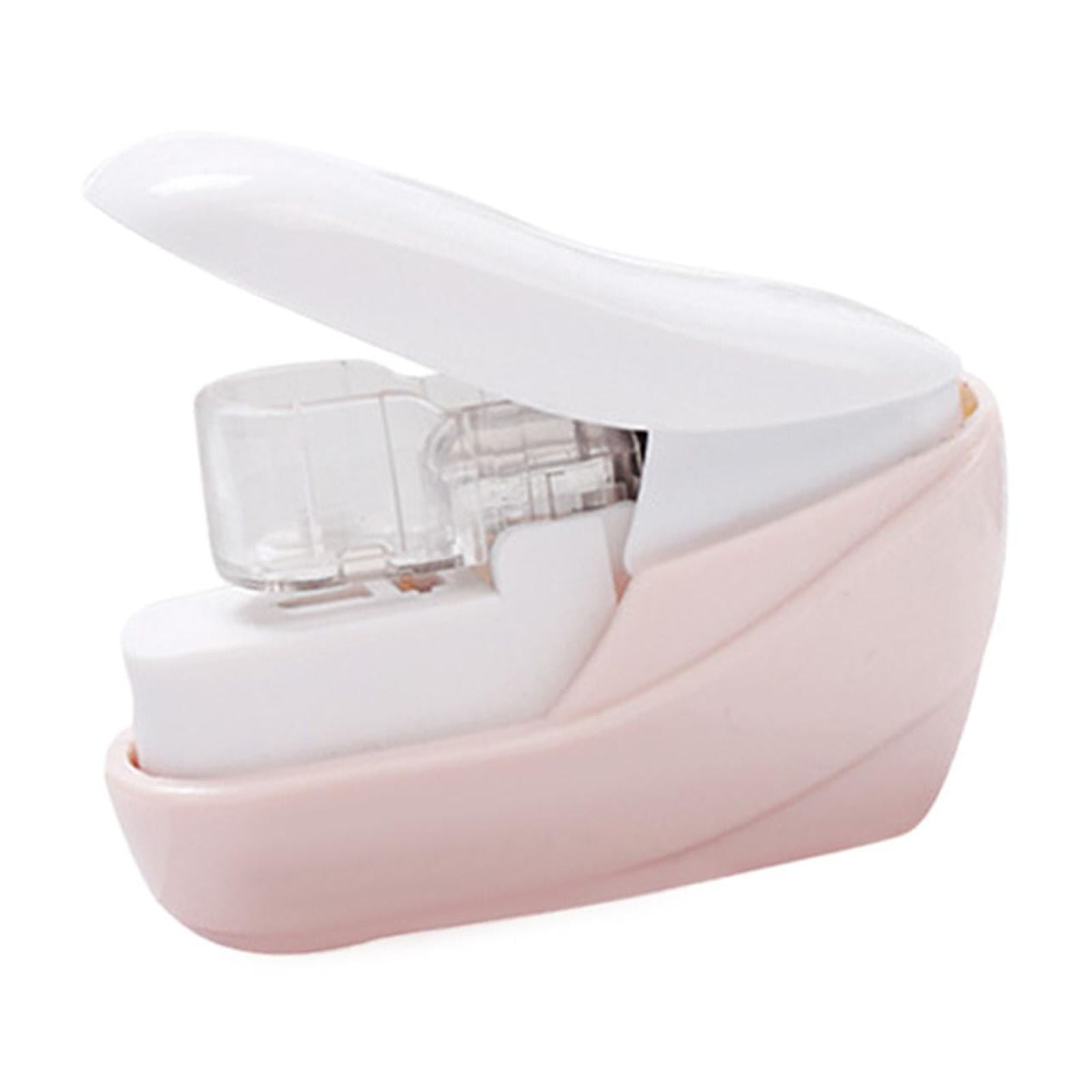 Magideal - Caricatura De Grapadora Sin Agujas Fácil De Transportar Y Almacenan Una Pequeña Grapadora De Escritorio Compacta Para La Artesanía De La Oficina , Color De Té Con Leche