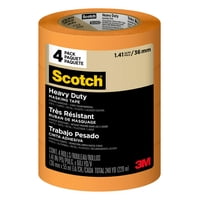 Scotch - Cinta Adhesiva De Pintor, Resistente, 4 Rollos, 36 Mm X 55 M